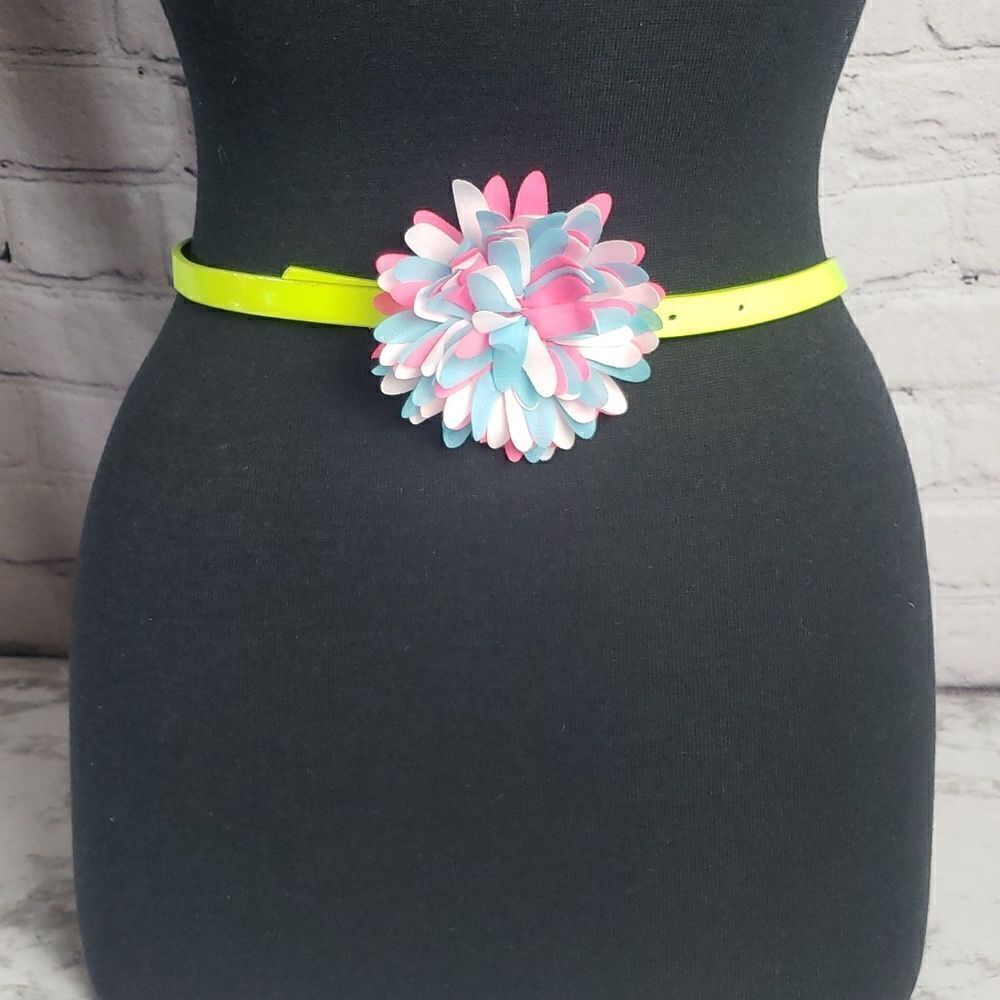 Floral Lime Green Belt